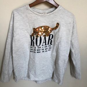 Girls Zara leopard shirt